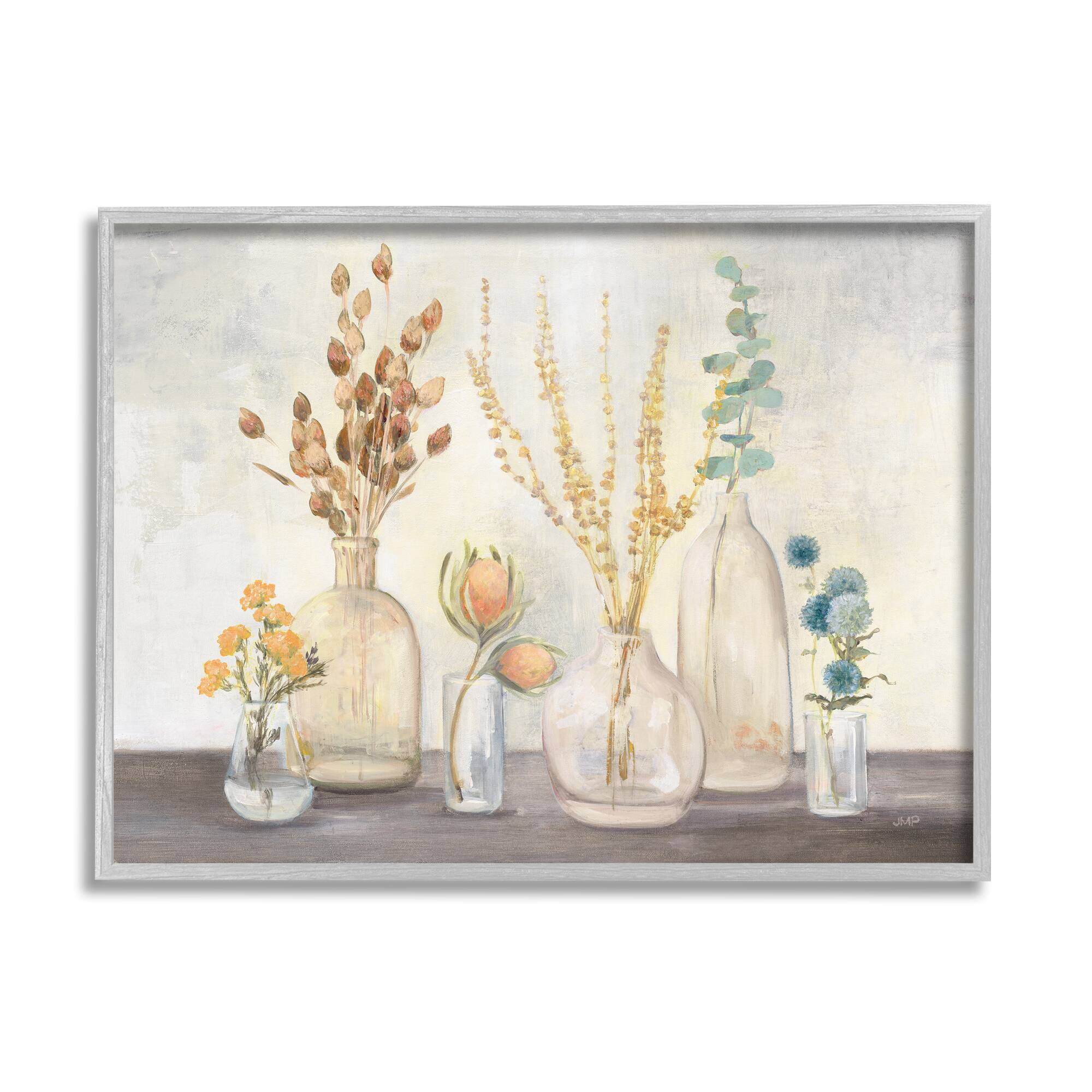 Stupell Industries Autumn Wildflower Farmhouse Bouquets Rustic Floral Painting Framed Wall Art